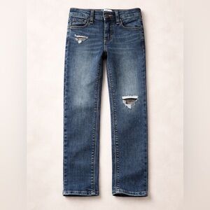 Old Navy 5T karate skinny blue jeans new with tags. Camo patch in the knee.